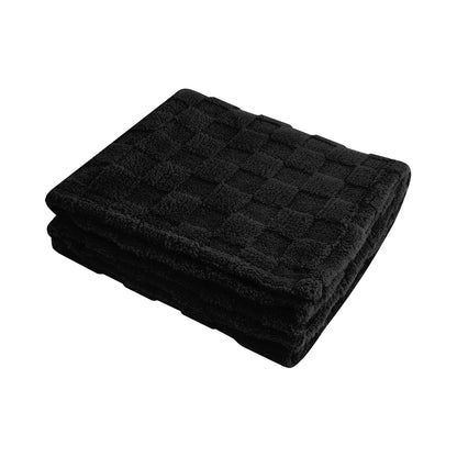 rPET Checkered Sherpa Blanket