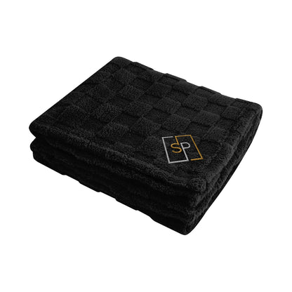 rPET Checkered Sherpa Blanket