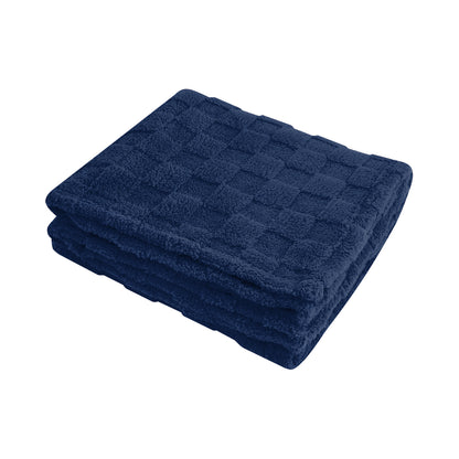 rPET Checkered Sherpa Blanket