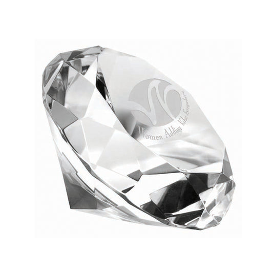 Glass Diamond Paperweight