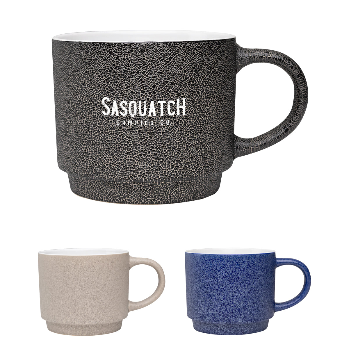 18 Oz. Pebble Grain Textured Ceramic Mug