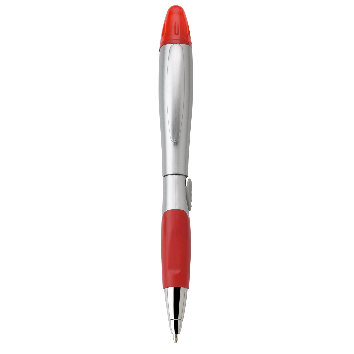 Silver blossom ballpoint pen/highlighter