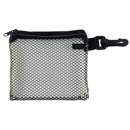 “TechMesh Pro” Mobile Tech Charging Cable Kit in Mesh Zipper Pouch Components inserted into Zipper P