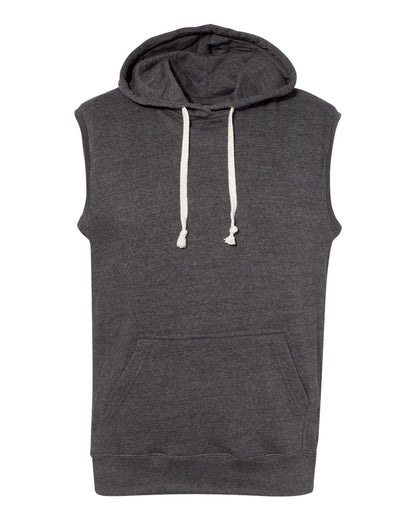 Men's Triblend Sleeveless Hooded Sweatshirt - 8877