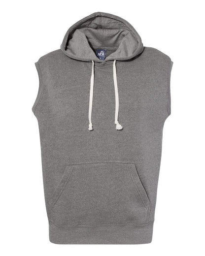 Men's Triblend Sleeveless Hooded Sweatshirt - 8877