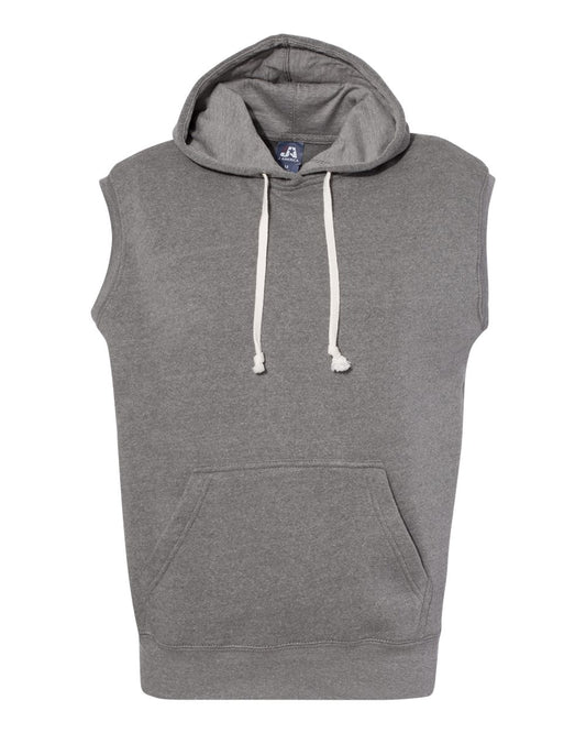 Men's Triblend Sleeveless Hooded Sweatshirt - 8877