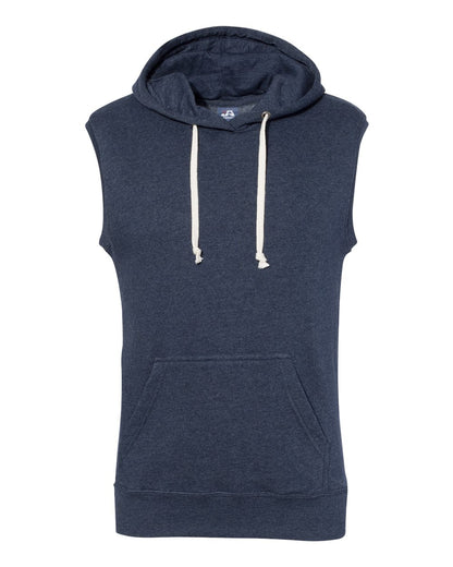 Men's Triblend Sleeveless Hooded Sweatshirt - 8877