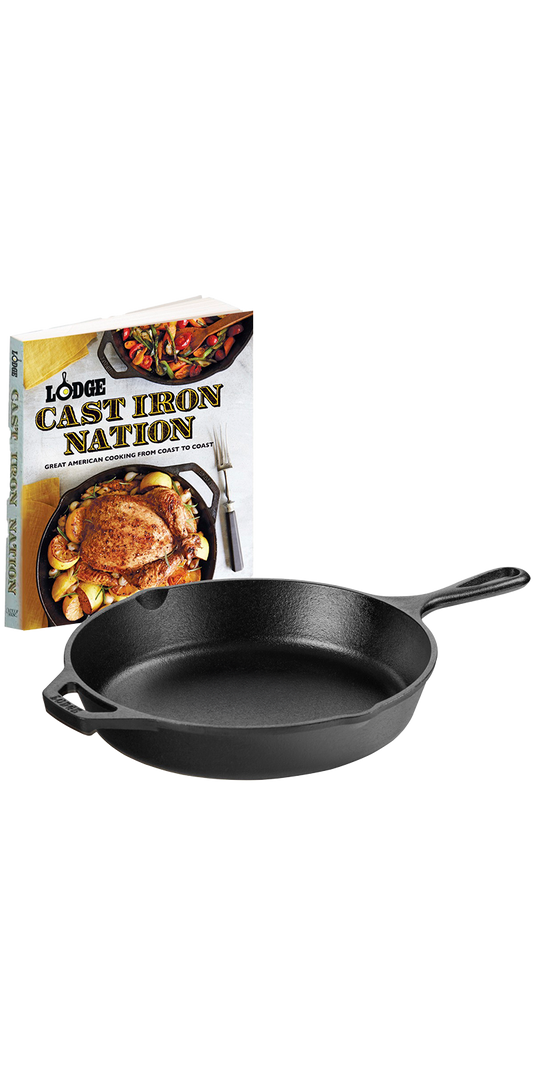 Lodge® 10.25" Cast Iron / Nation Cookbook Gift Set