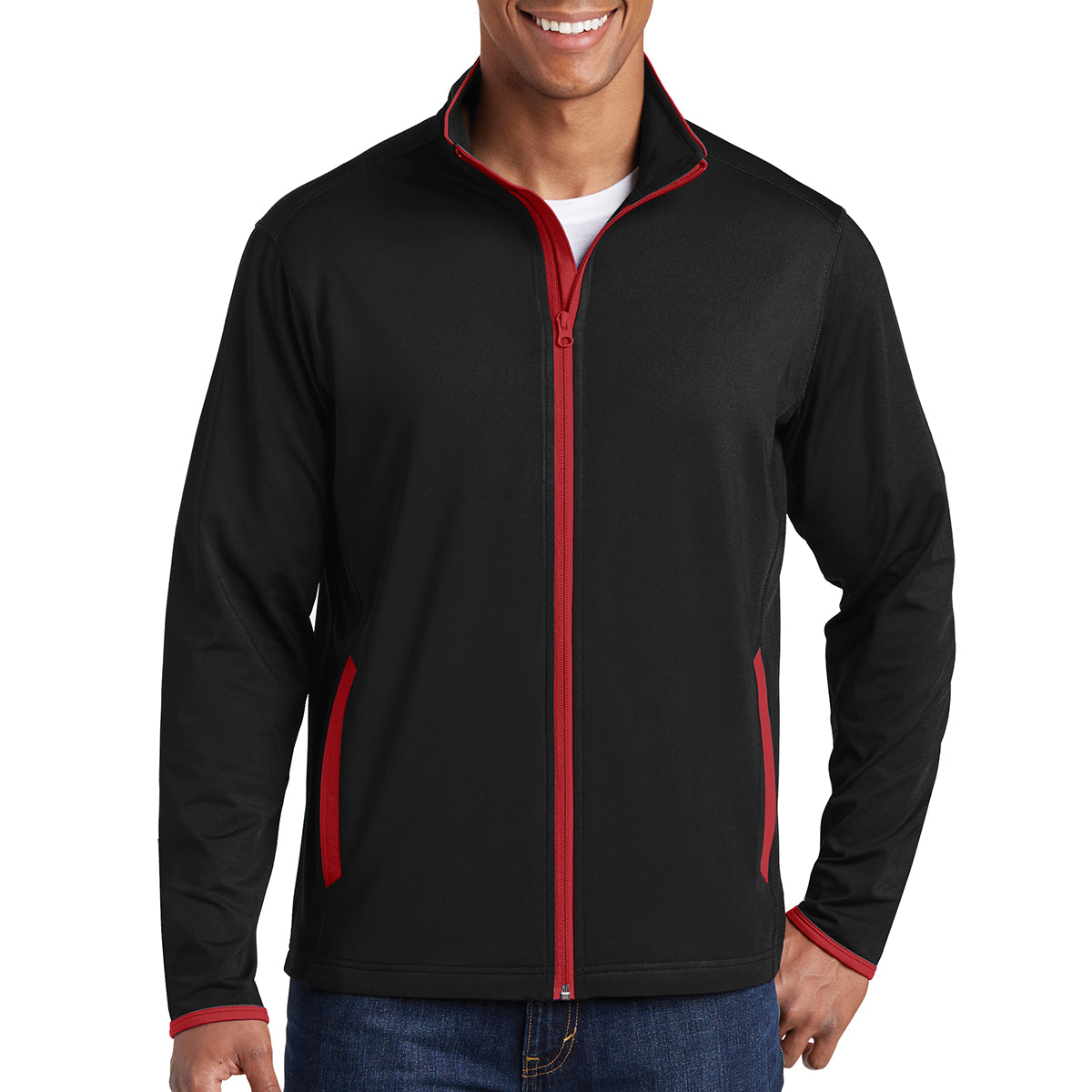 Sport-Tek® Sport-Wick® Stretch Contrast Full-Zip Jacket