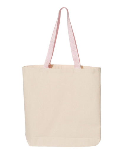 11L Canvas Tote with Contrast-Color Handles - Q4400