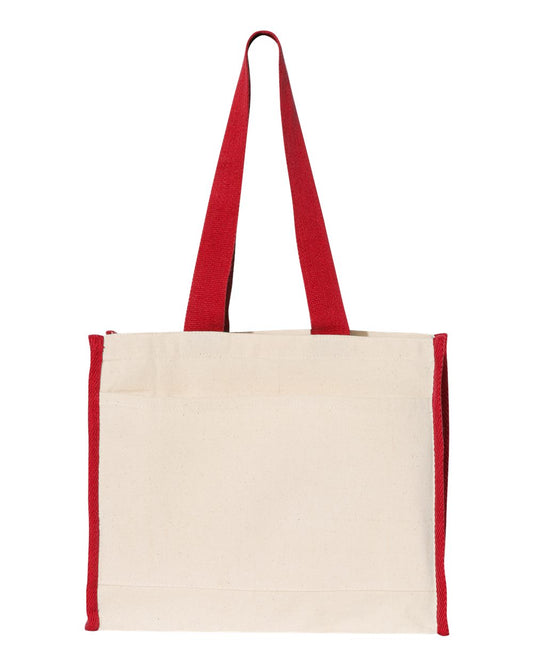 14L Tote with Contrast-Color Handles - Q1100