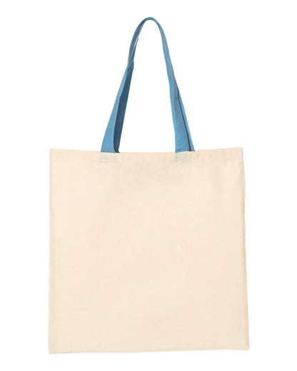 Economical Tote with Contrast-Color Handles - QTB6000