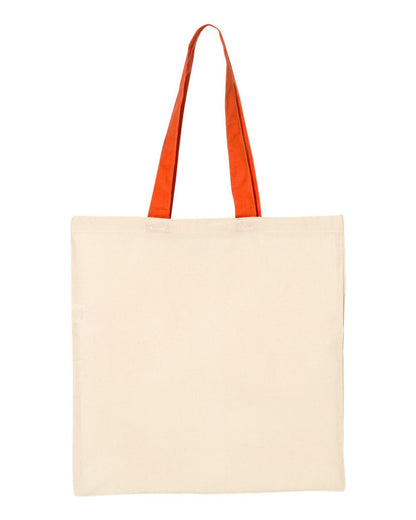 Economical Tote with Contrast-Color Handles - QTB6000