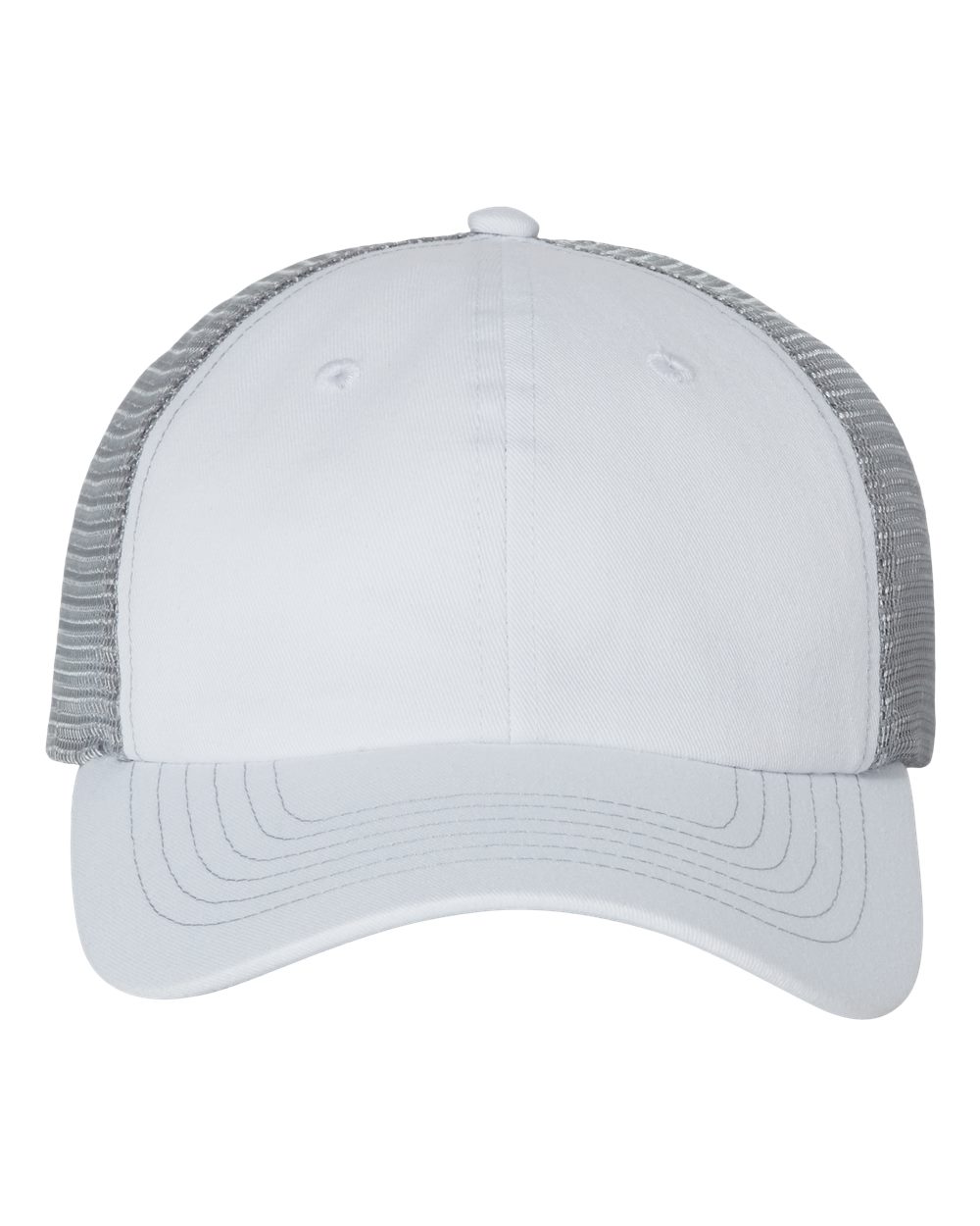 Contrast-Stitch Mesh-Back Cap - 3100
