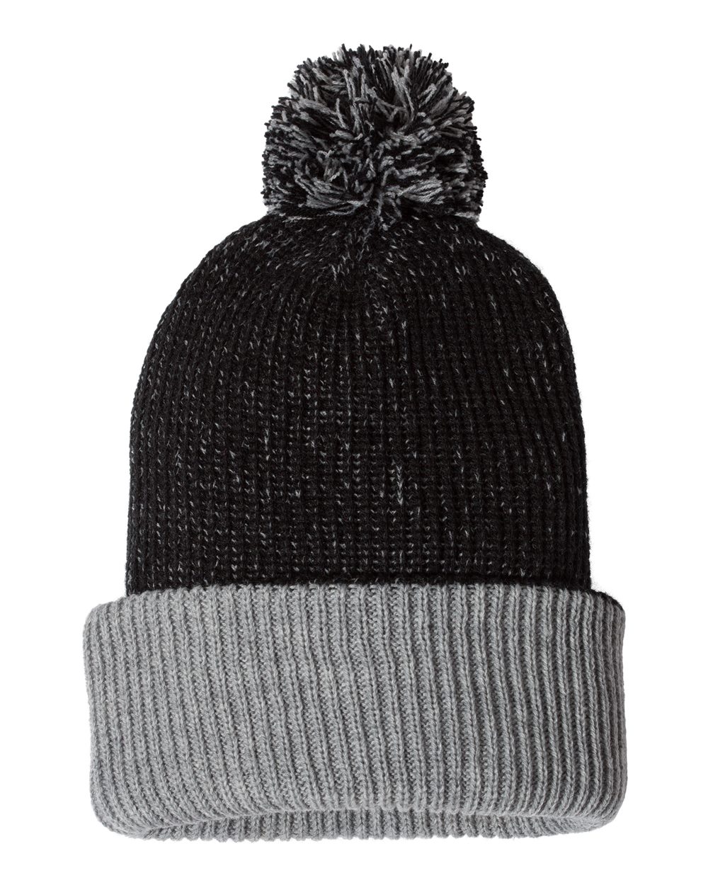 12" Speckled Pom-Pom Cuffed Beanie - SP70
