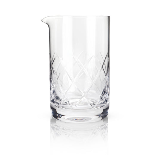 Viski® Large Cut-Crystal Mixing Glass