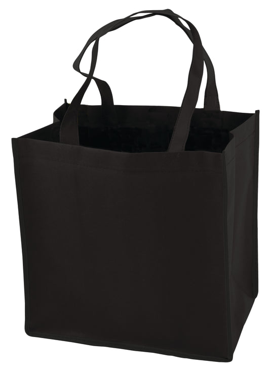 True® Non-Woven Grocery Tote - Black