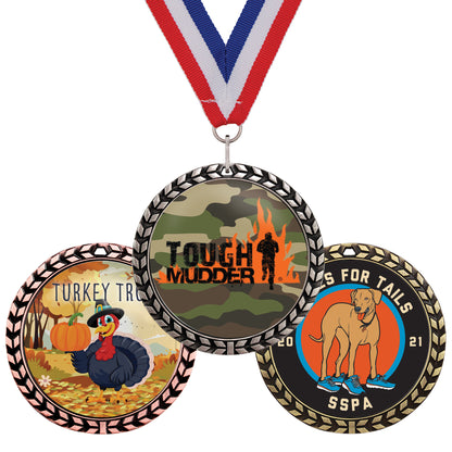 1.75" Speed Medal with Wreath Border