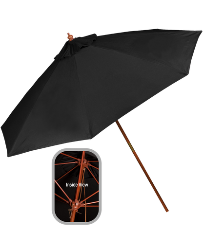 9' Wooden Market Umbrella