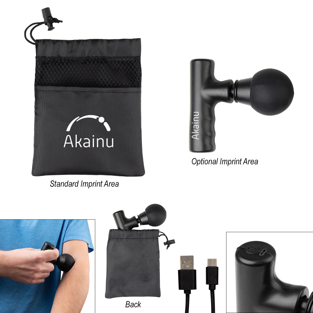 BLACK Handheld Massage Gun