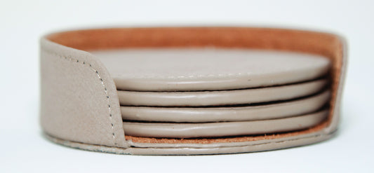 Leatherette Coaster Set