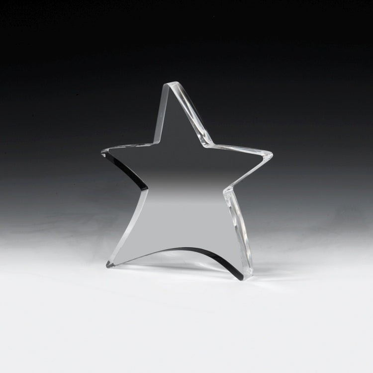 Laser Engraved Thick Moving Star Paperweight (4 1/2"x 5")