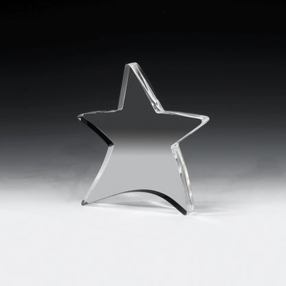 Laser Engraved Thick Moving Star Paperweight (4 1/2"x 5")