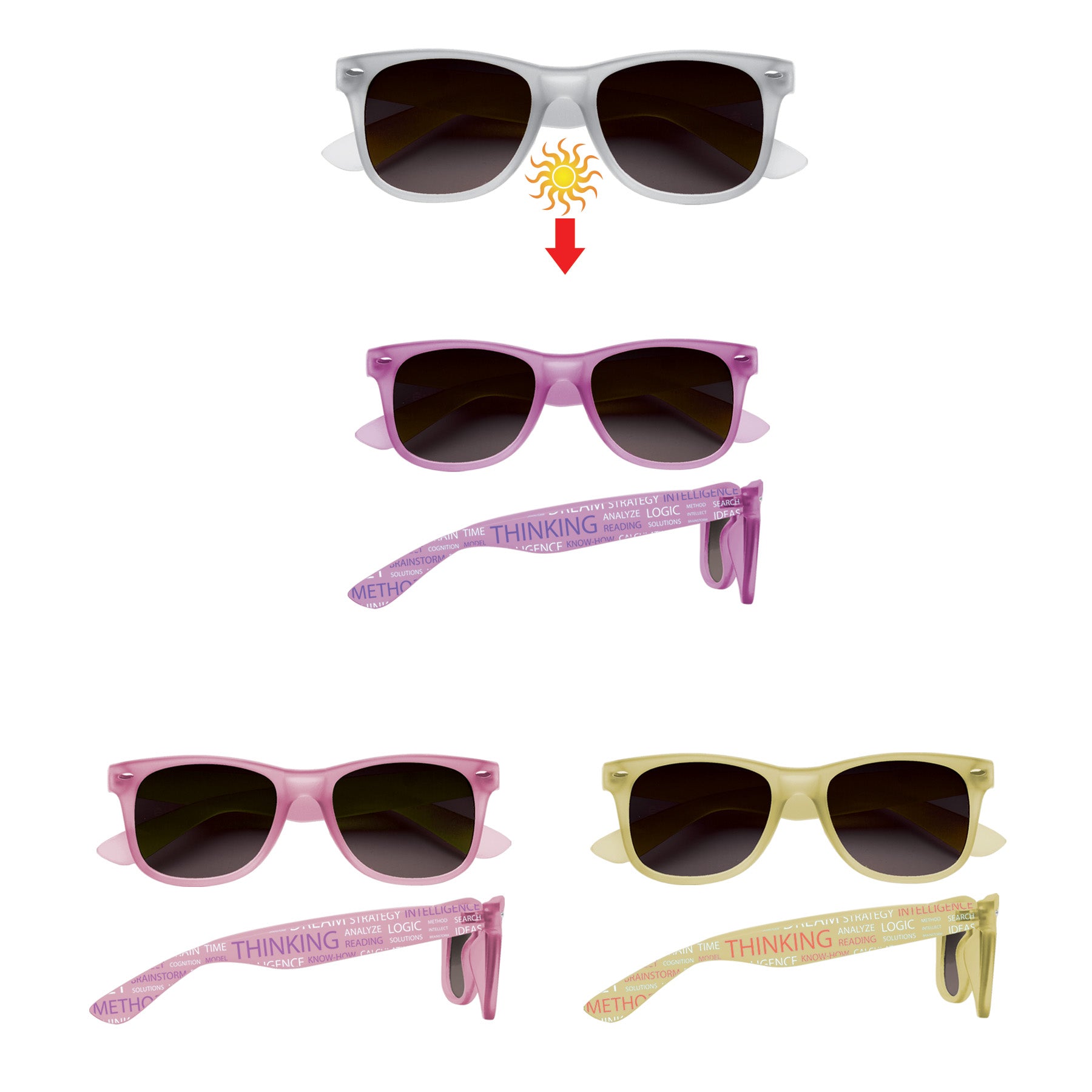 8868 Pink Color Change Sunglasses
