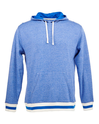 Unisex Peppered Fleece Lapover Hooded Sweatshirt - 8701