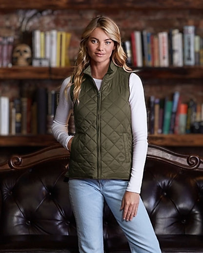 Women's Vintage Diamond Quilted Vest - W207359
