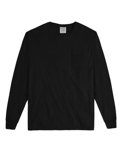 Unisex Garment-Dyed Long Sleeve T-Shirt With a Pocket - GDH250