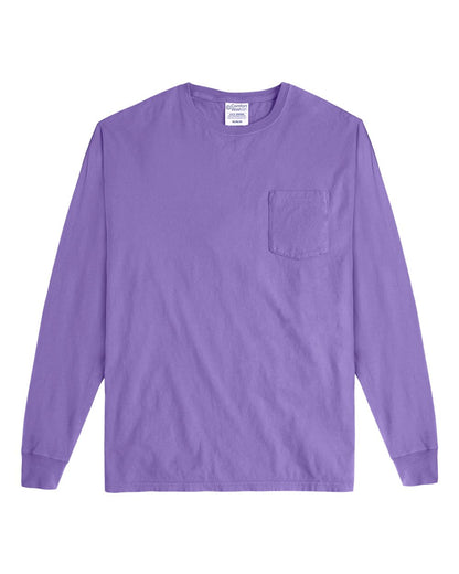 Unisex Garment-Dyed Long Sleeve T-Shirt With a Pocket - GDH250