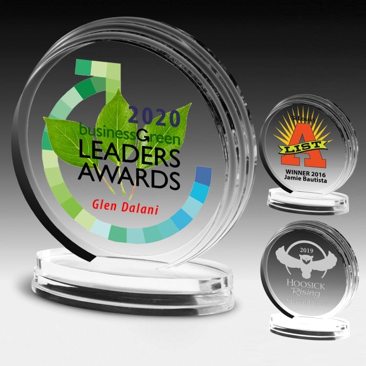 Round Legend Award (5 1/4"x6"x3/4") - Screen Print