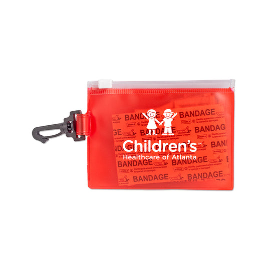 First Aid in Zip Close Pouch with Carabiner