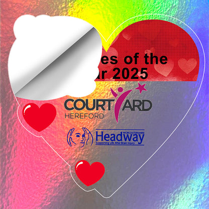 “CUSTOMCUT™” 2 sq inch to 9 sq. inch Full Color Custom Shape Removable Vinyl Stickers in Singles