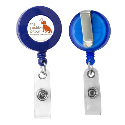 30""Worthington VL" 30” Cord Round Jumbo Imprint Retractable Badge Reel and Badge Holder with Metal