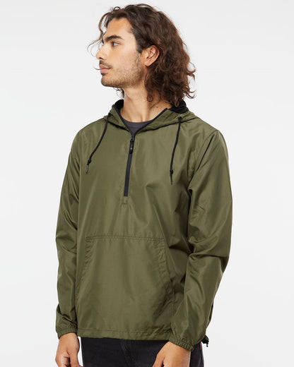 Unisex Lightweight Quarter-Zip Windbreaker Pullover Jacket - EXP54LWP