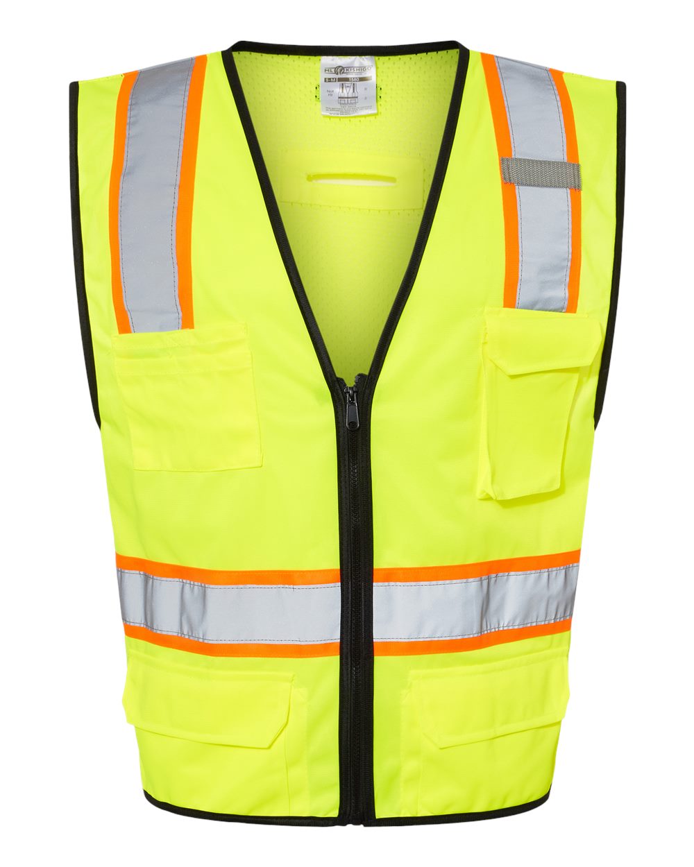 Unisex 6 Pocket Contrast Class 2 Vest - 1580-1581