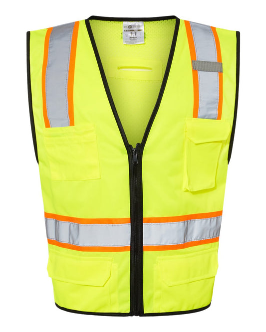 Unisex 6 Pocket Contrast Class 2 Vest - 1580-1581