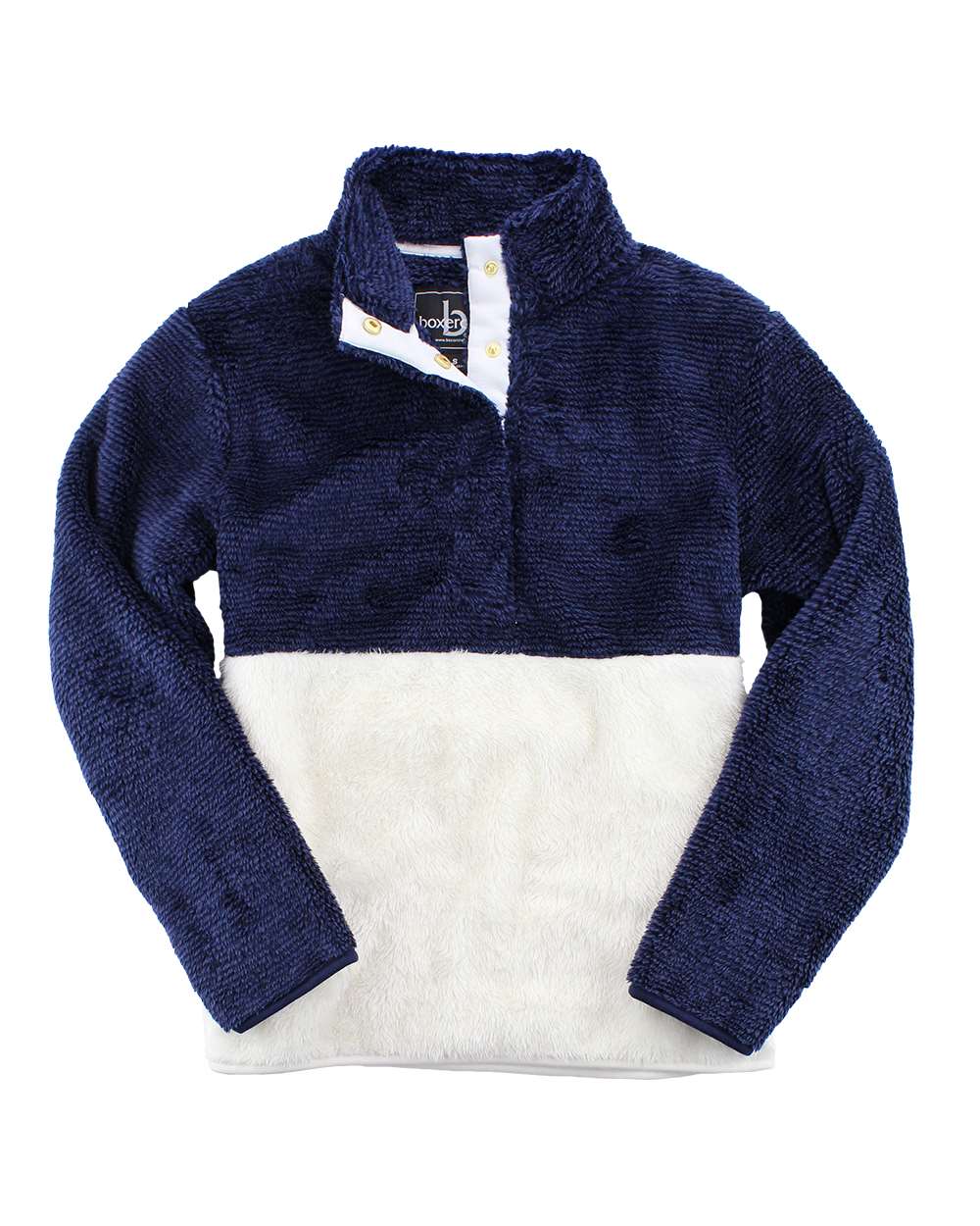 Unisex Fuzzy Half-Snap Fleece Pullover - FZ01