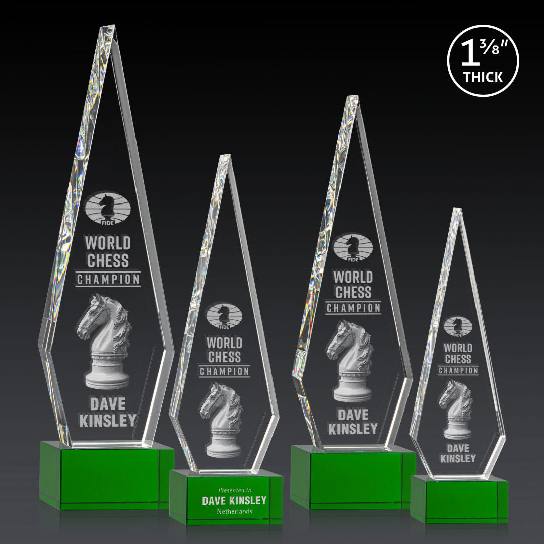 Springfield 3D Award on Hancock Base - Green