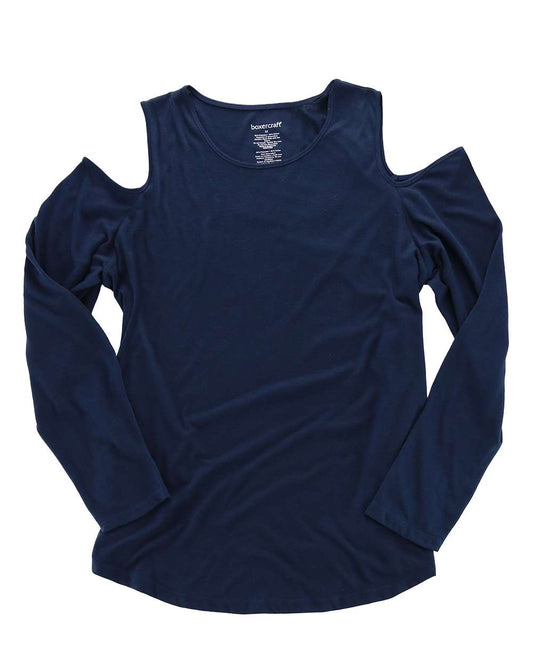 Women's Cold Shoulder Long Sleeve T-Shirt - T31
