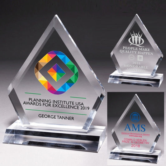 Multi-Faceted Acrylic Award - 53/4” x 7 1/2” - 4 Color Process