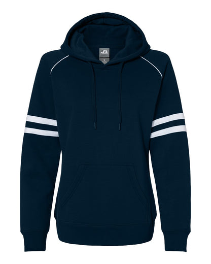 Women's Varsity Fleece Piped Hooded Sweatshirt - 8645