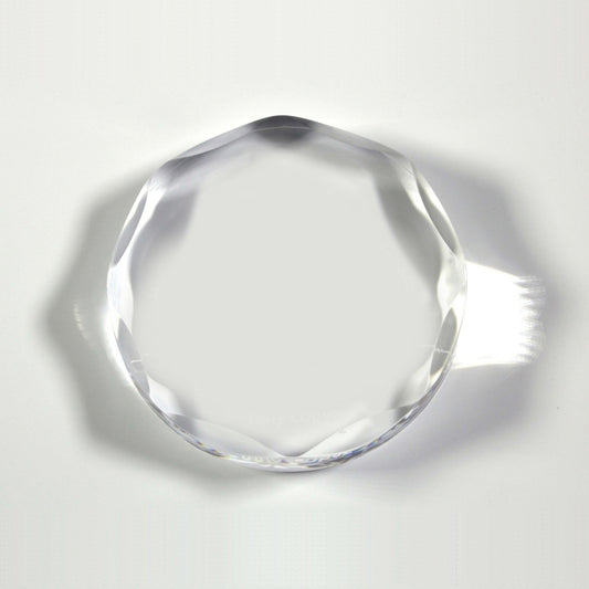 Scalloped Circle Paperweight Award - 4” dia x 3/4” 4-Color Process