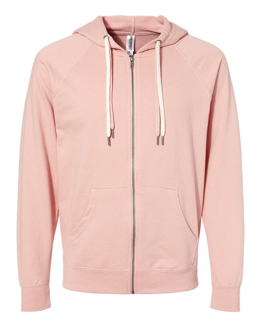 Unisex Icon Lightweight Loopback Terry Full-Zip Hooded Sweatshirt - SS1000Z