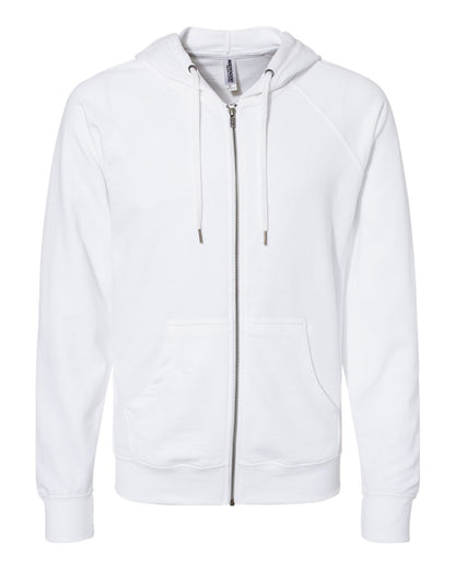 Unisex Icon Lightweight Loopback Terry Full-Zip Hooded Sweatshirt - SS1000Z