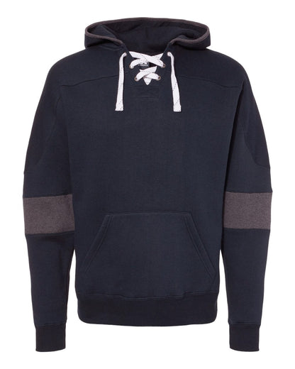 Men's Sport Lace Colorblocked Fleece Hooded Sweatshirt - 8832