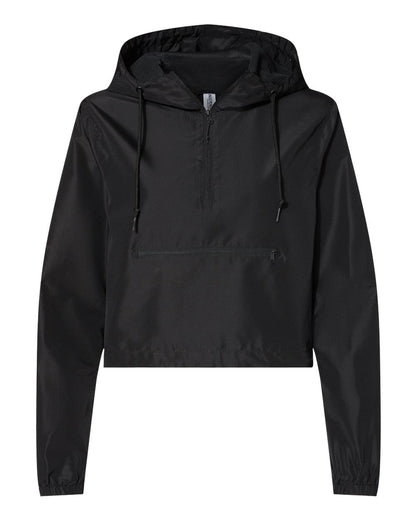 Women's Lightweight Quarter-Zip Pullover Crop Windbreaker - EXP64CRP