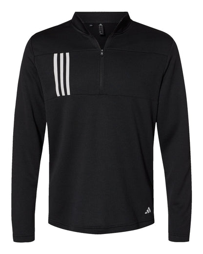 Men's 3-Stripes Double-Knit Quarter-Zip Pullover - A482